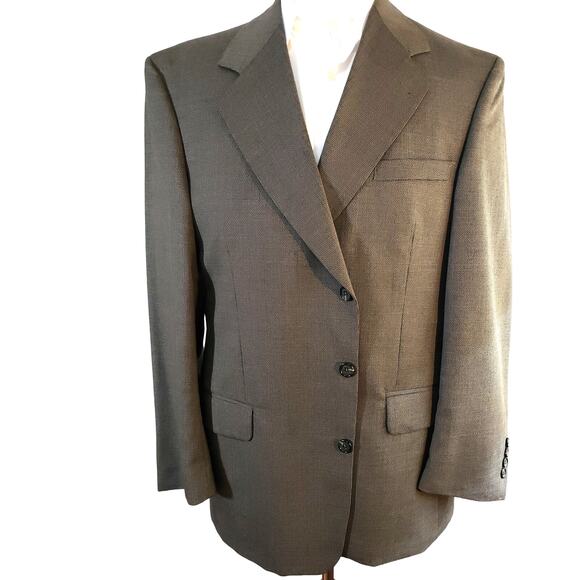 mens sport coat 42R suit jacket 42 regular blazer gray pristine 3 buttons - Picture 1 of 8